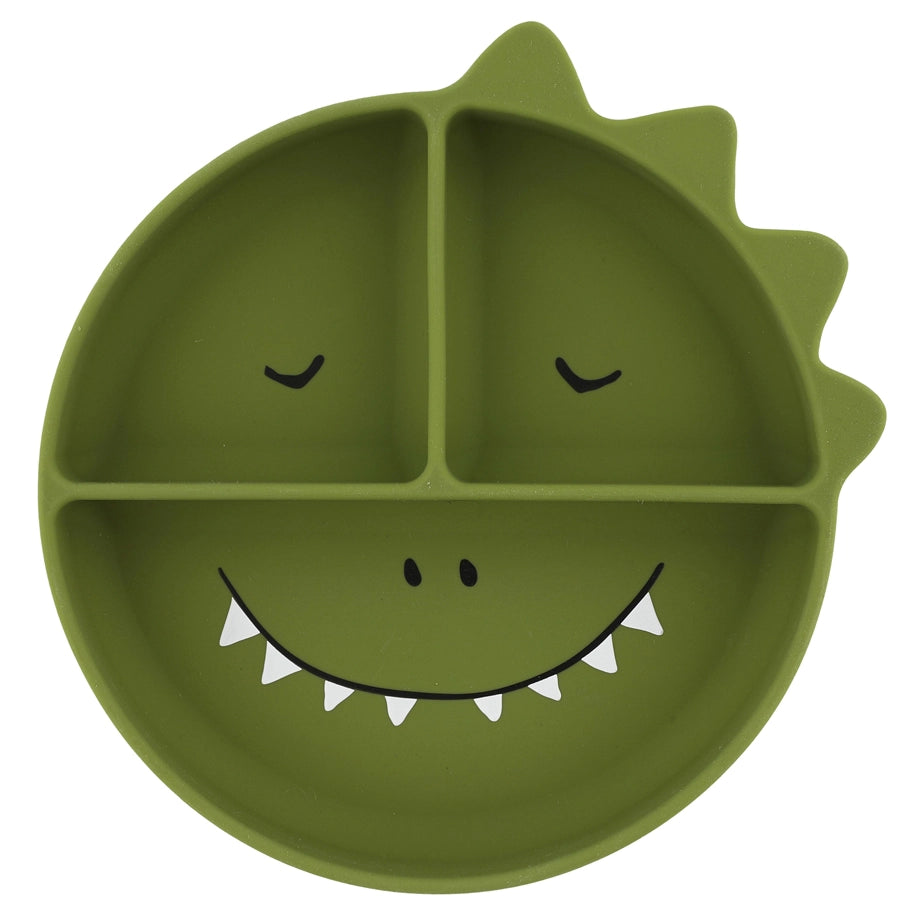 Trixie Silicone Divided Plate with Suction (Mr Dino)