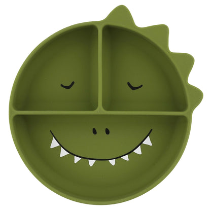 Trixie Silicone Divided Plate with Suction (Mr Dino)