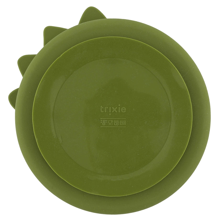 Trixie Silicone Divided Plate with Suction (Mr Dino)