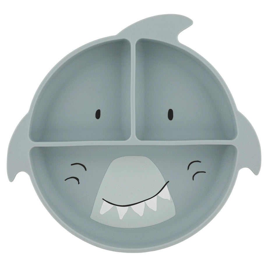 Trixie Silicone Divided Plate with Suction (Mr Shark)