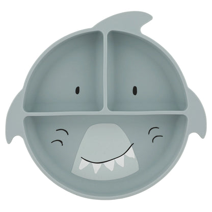 Trixie Silicone Divided Plate with Suction (Mr Shark)