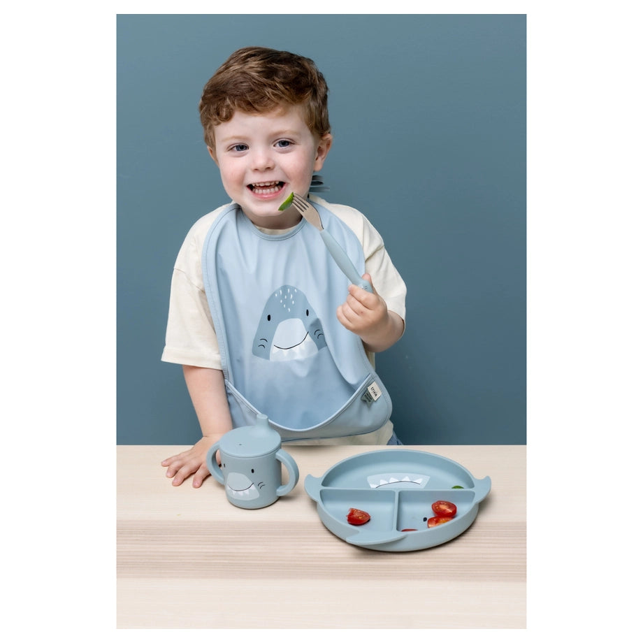 Trixie Silicone Divided Plate with Suction (Mr Shark)