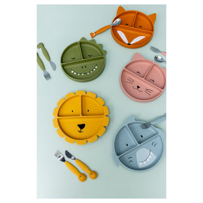 Trixie Silicone Divided Plate with Suction (Mr Shark)