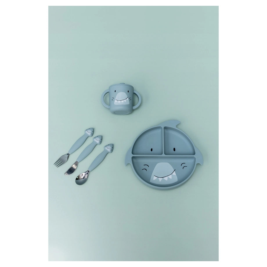 Trixie Silicone Divided Plate with Suction (Mr Shark)