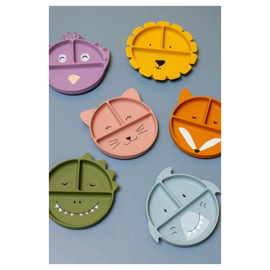 Trixie Silicone Divided Plate with Suction (Mrs. Peacock)