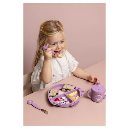 Trixie Stainless Steel Cutlery Set with Silicone Handle (Mrs. Peacock)