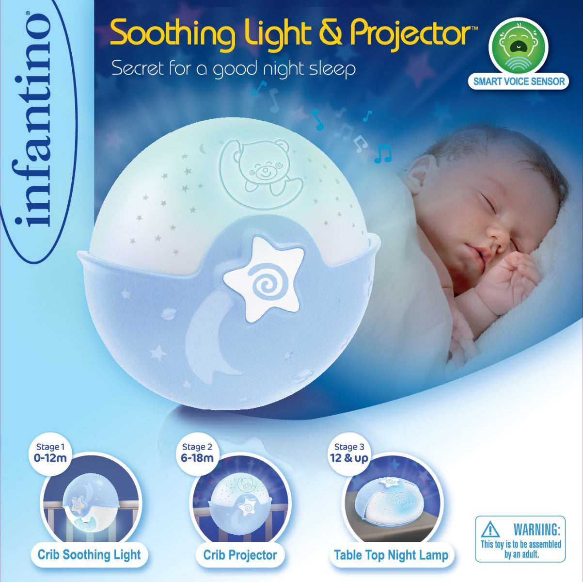 Infantino - Wom Soothing Light & Projector (Blue)