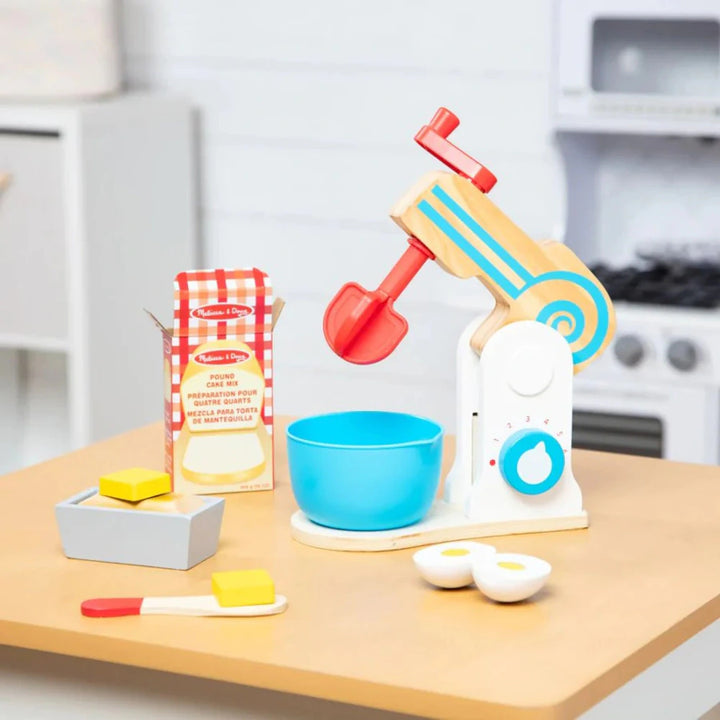 Melissa and Doug Wooden Make-A-Cake Mixer Set