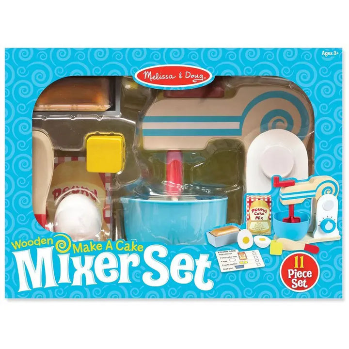 Melissa and Doug Wooden Make-A-Cake Mixer Set