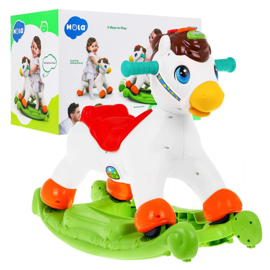 Hola Toys 2-In-1 Rocking/Riding Pony