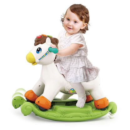 Hola Toys 2-In-1 Rocking/Riding Pony