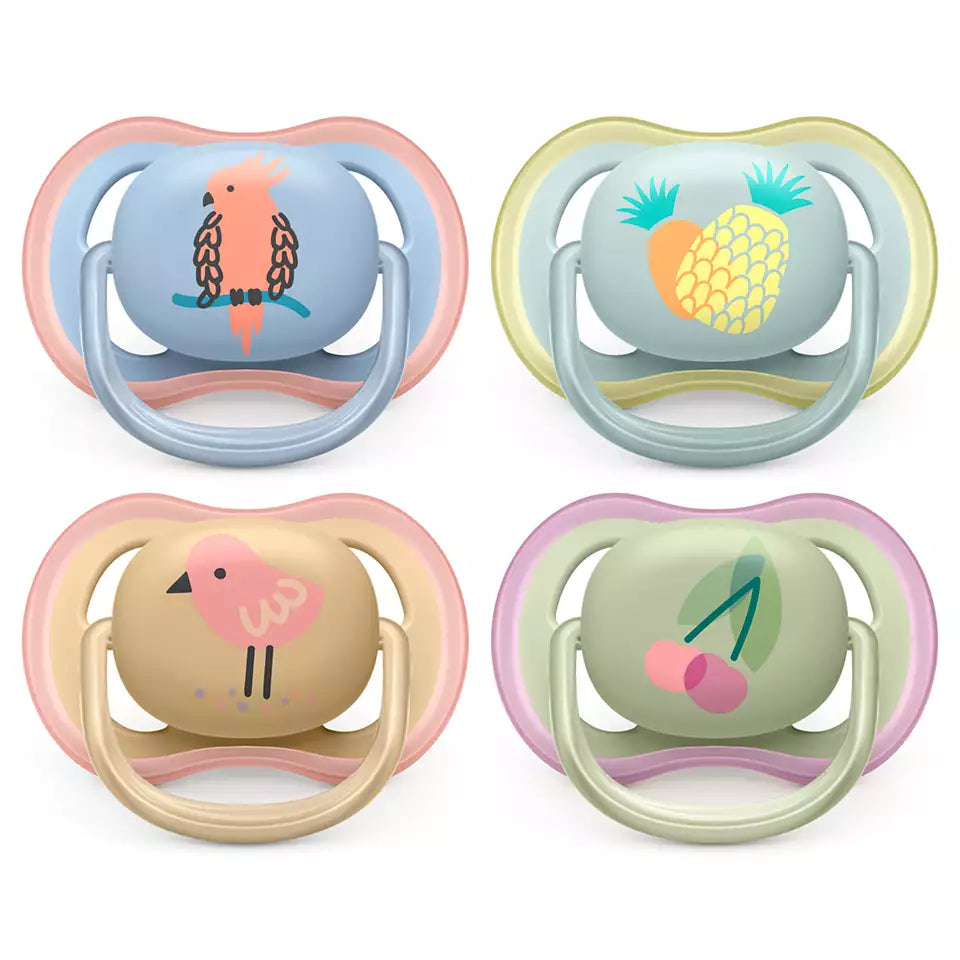 Philips Avent Silicone Soother Ultra Air 0-6m Mix Deco 2pcs - SCF085/14