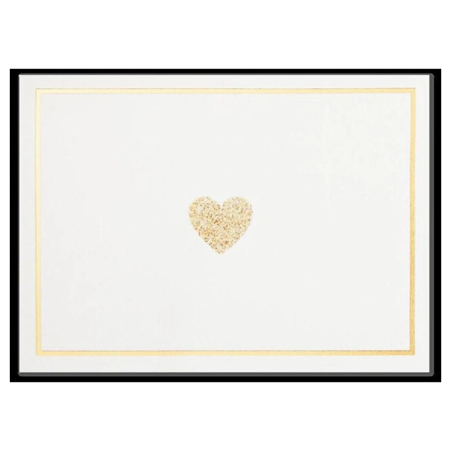 Hallmark Glittery Gold Hearts Blank Note Cards (Pack of 10)