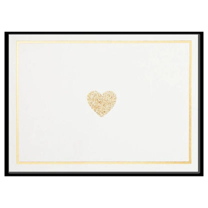 Hallmark Glittery Gold Hearts Blank Note Cards (Pack of 10)