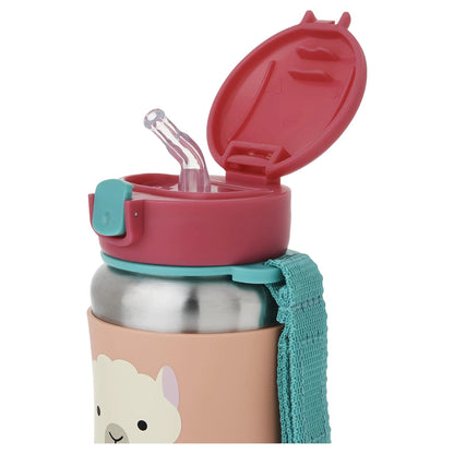 Skip Hop Zoo Stainless Steel Straw Bottle Llama