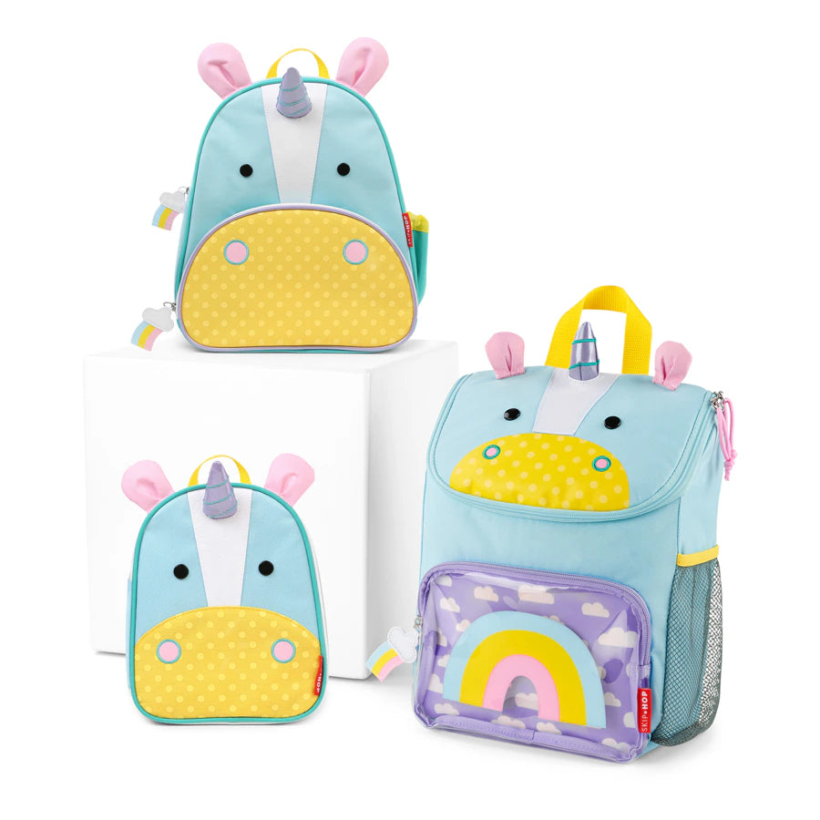 حقيبة ظهر كبيرة من Skip Hop Zoo بتصميم وحيد القرن حقيبة ظهر كبيرة من Skip Hop Zoo بتصميم وحيد القرن