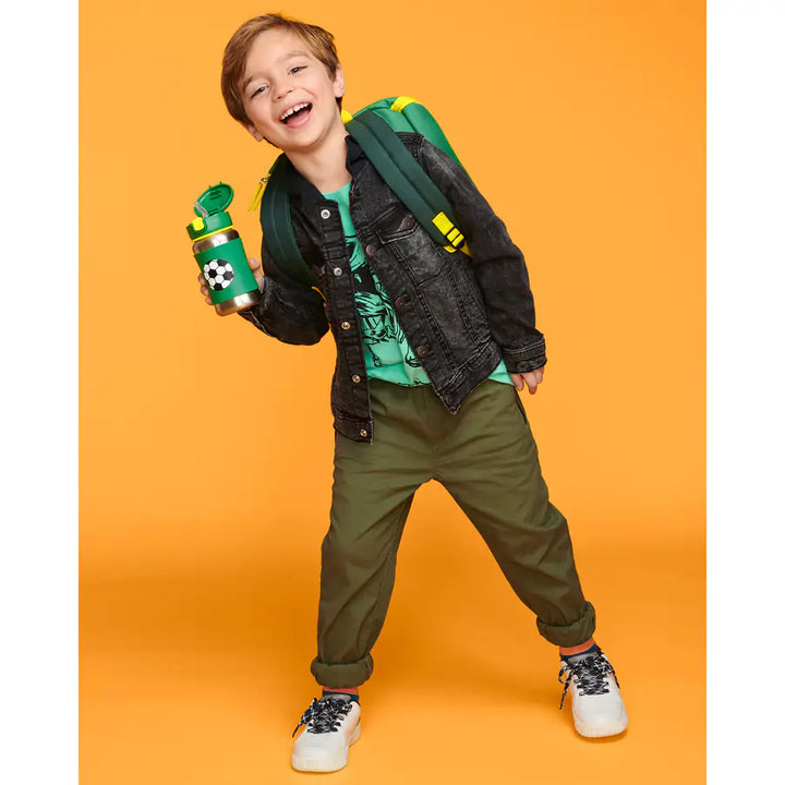 Skip Hop Spark Style SS Straw Bottle Football