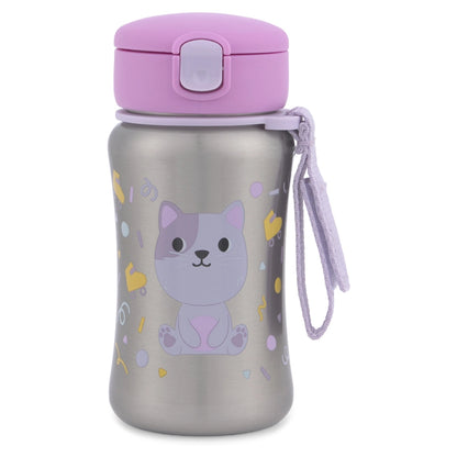 Skip Hop Besties Squad Stainless Steel Straw Bottle (Cat)