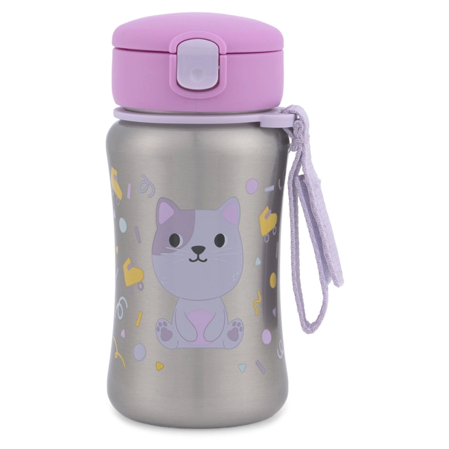 Skip Hop Besties Squad Stainless Steel Straw Bottle (Cat)