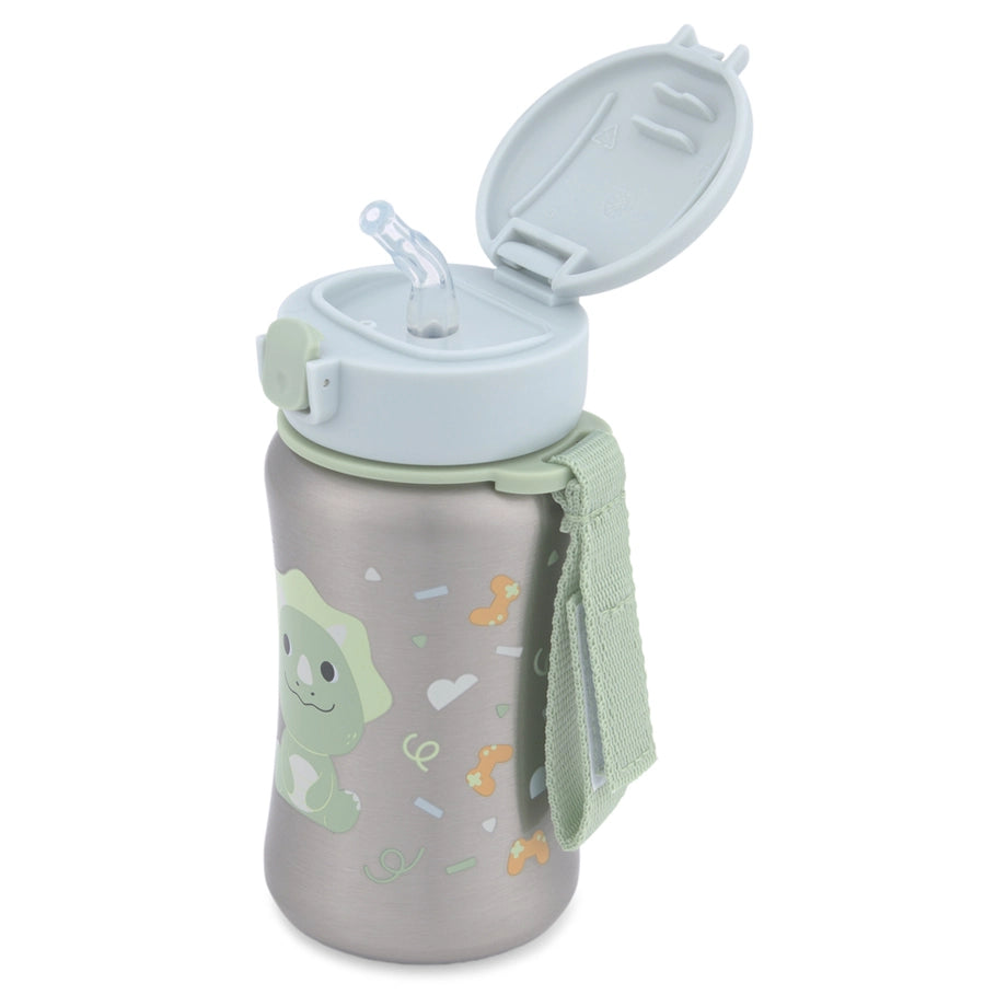 Skip Hop Besties Squad Stainless Steel Straw Bottle (Dino)