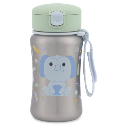 Skip Hop Besties Squad Stainless Steel Straw Bottle (Elephant)