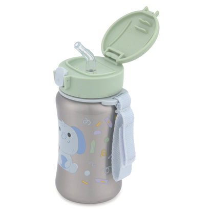 Skip Hop Besties Squad Stainless Steel Straw Bottle (Elephant)