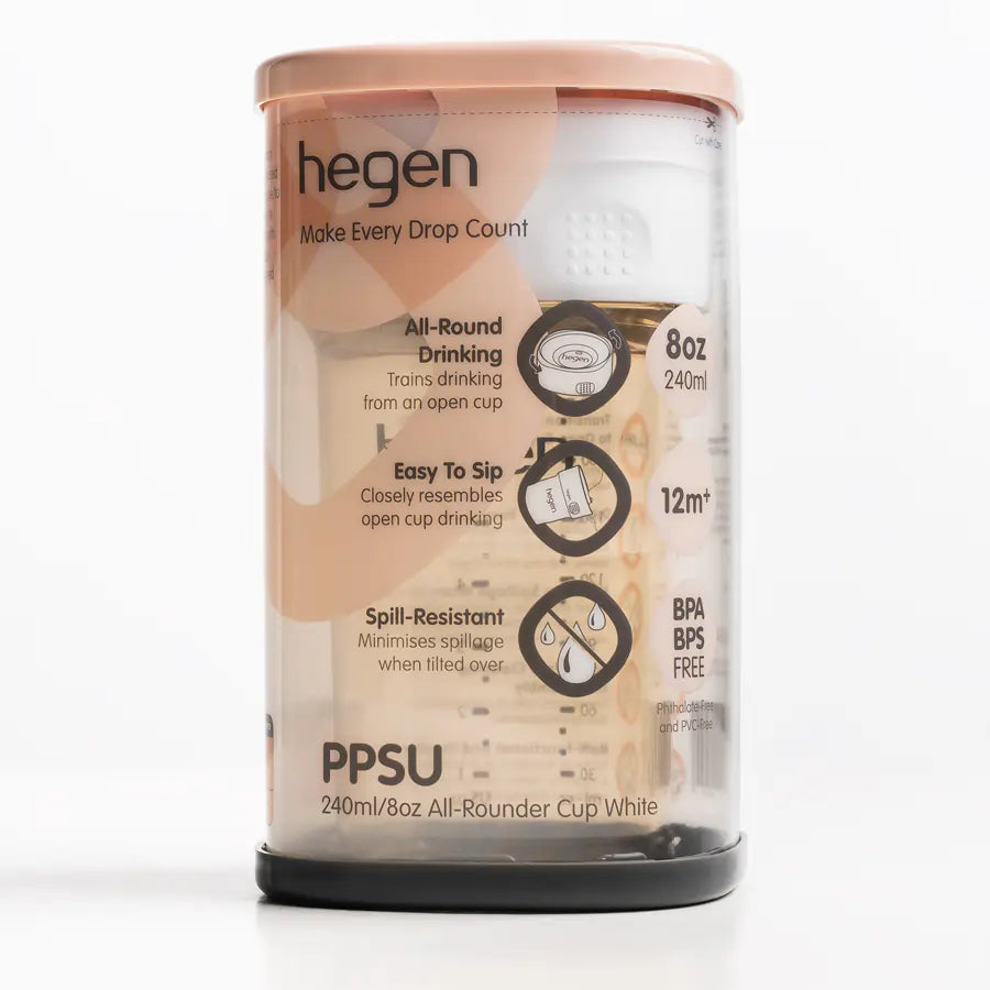 كوب Hegen PCTO متعدد الاستخدامات PPSU 240 مل/8 أونصة (أبيض) كوب Hegen PCTO متعدد الاستخدامات PPSU 240 مل/8 أونصة (أبيض)