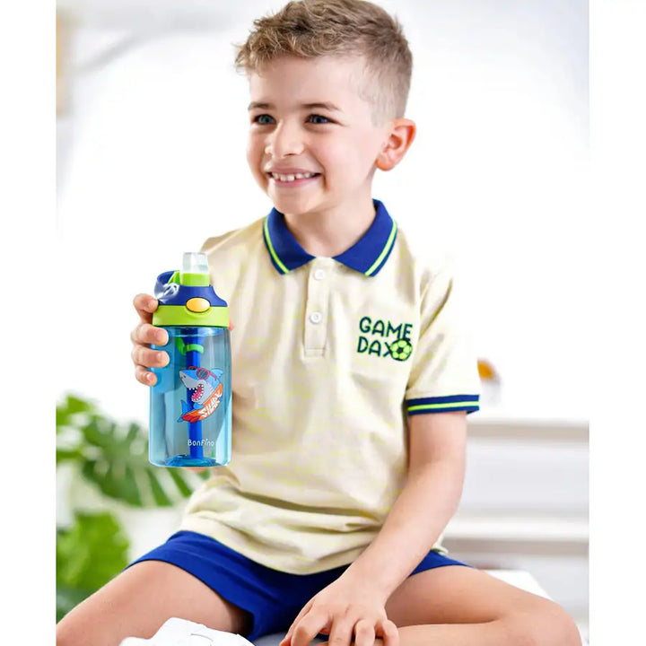 Bonfino Shark Tritan Water Bottle 480ml (Blue)