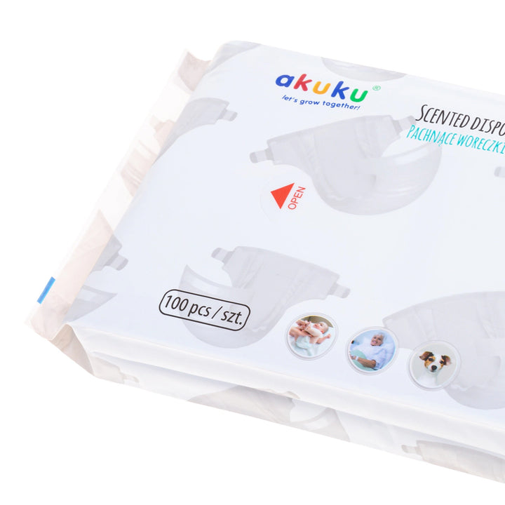 Akuku Scented Disposable Nappy Bags (100 Pcs)