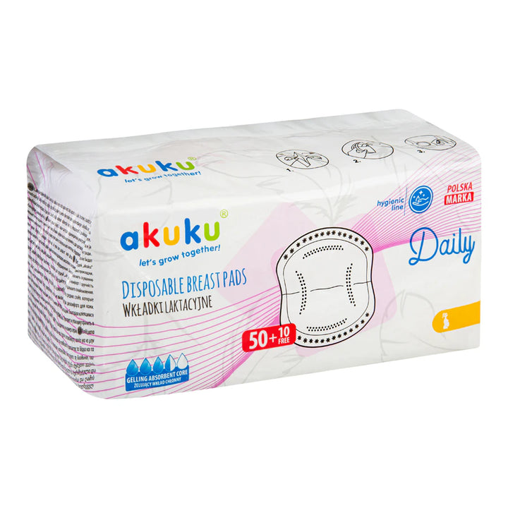 Akuku Disposable Breast Pads Daily (Pack of 60)