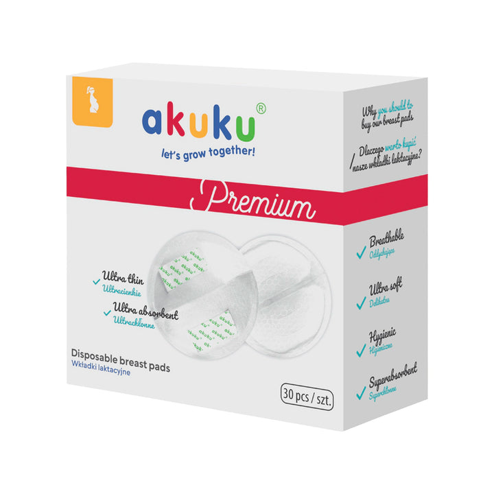 Akuku Disposable Breast Pads Premium (Pack of 30)