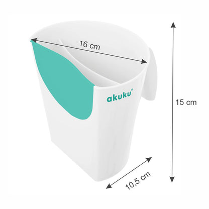 Akuku Shampoo Rinse Cup White/Turquoise