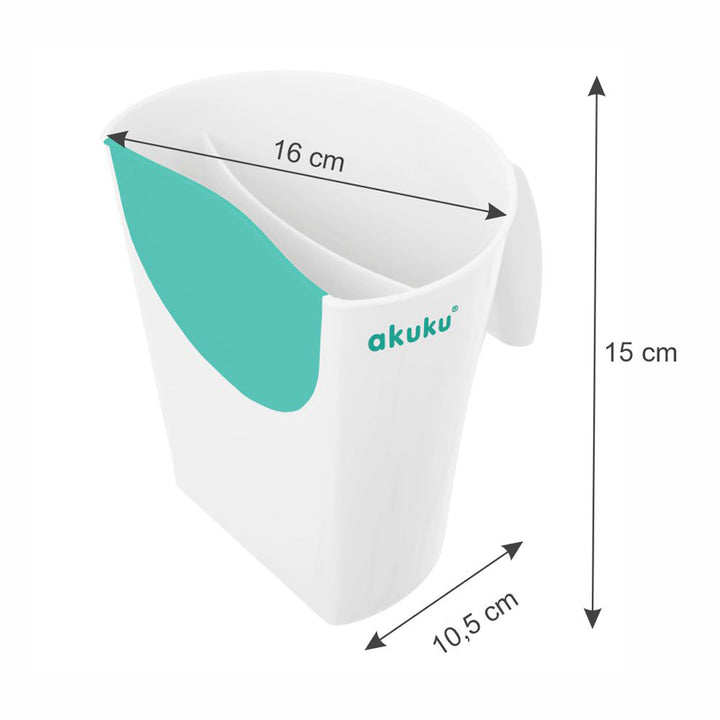 Akuku Shampoo Rinse Cup White/Turquoise