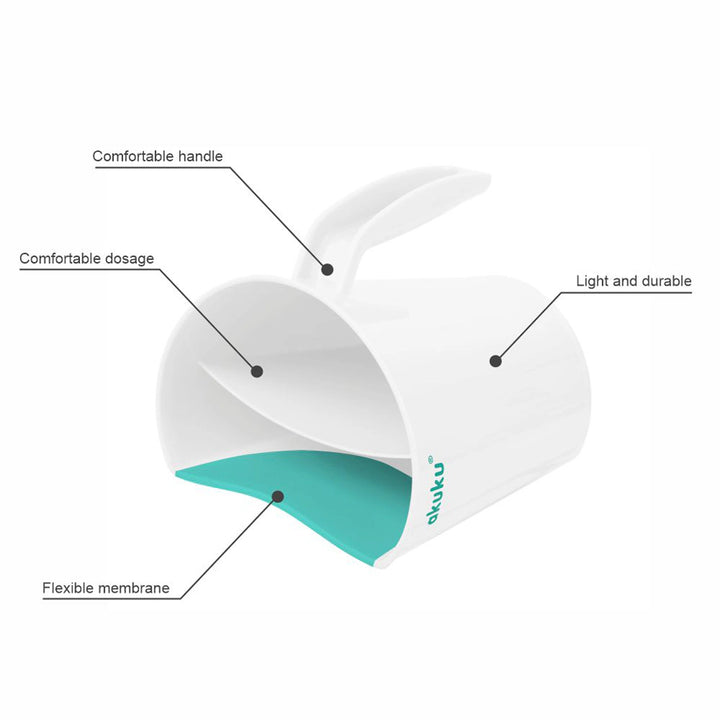 Akuku Shampoo Rinse Cup White/Turquoise