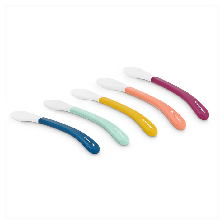Babymoov 2nd Age Whitehead Spoons Set of 5, Multicolor