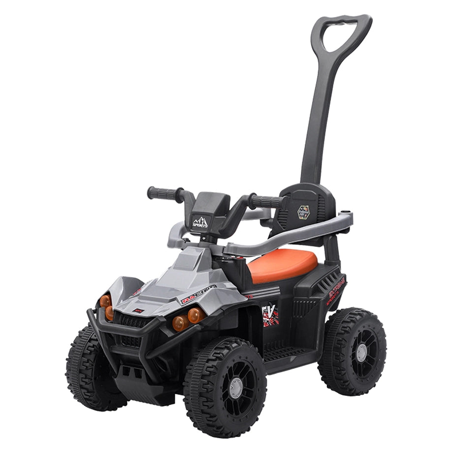 Orbic Kids 6V Ride-On Push Car With Lights And Music (Silver)