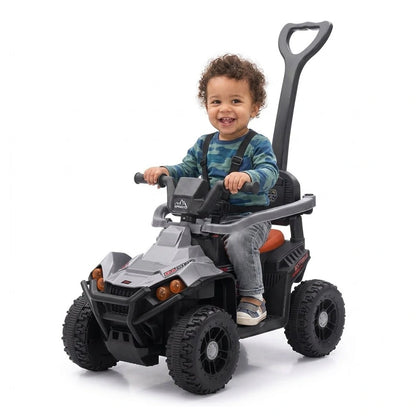 Orbic Kids 6V Ride-On Push Car With Lights And Music (Silver)