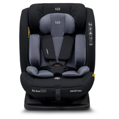Neobreez Eroca i-Size All-In-One Convertible Car Seat 0-12Yrs (Black/Grey)
