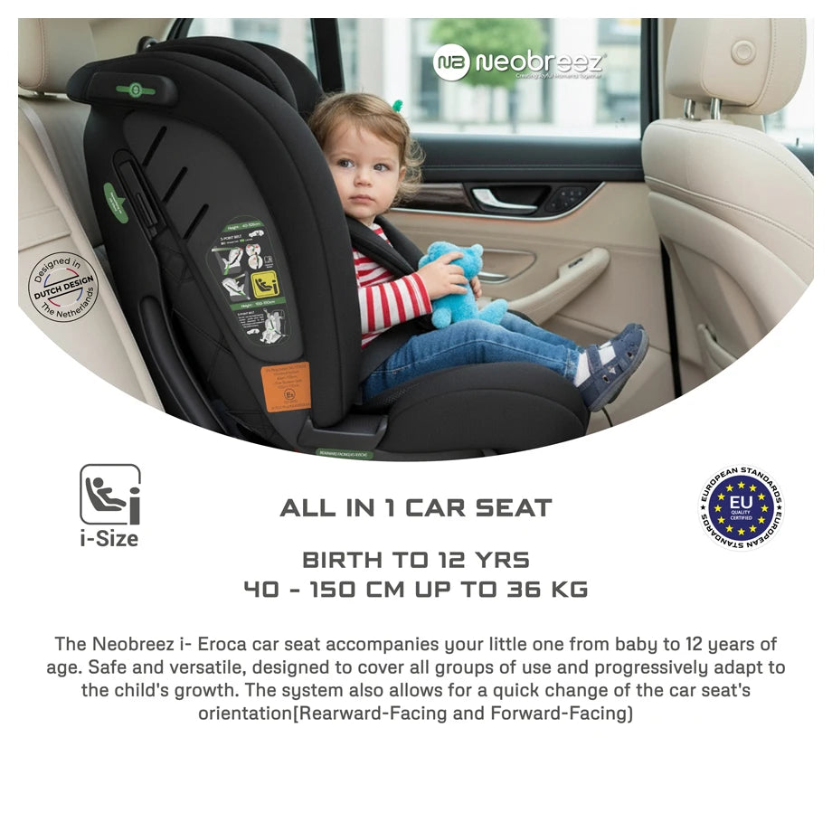نيوبريز آي إيروكا آيسايز ألين1 كونفيرتيبل كار سيت (أسود)