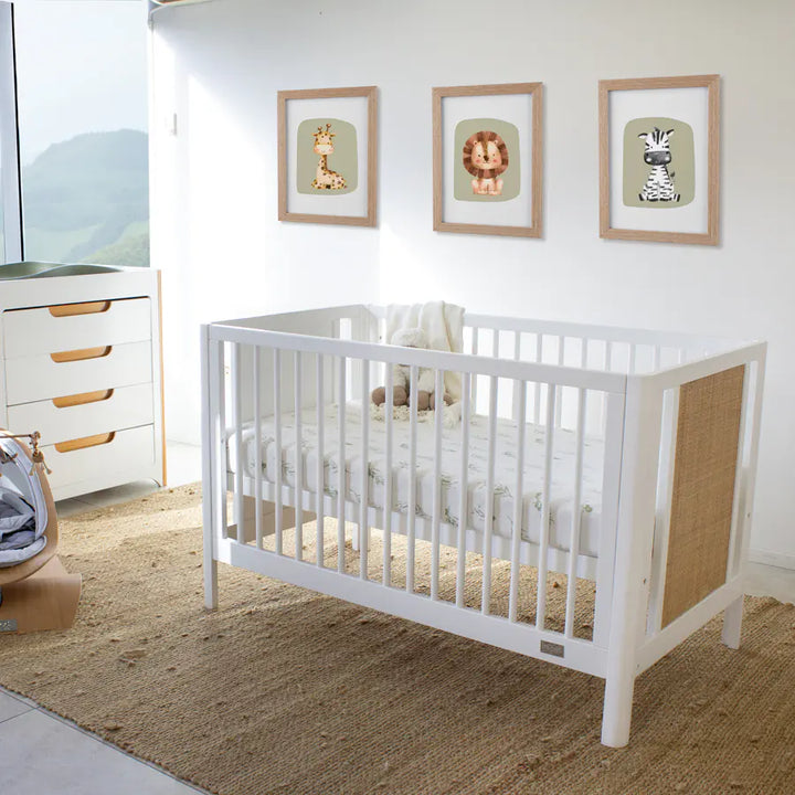 Babyhood Aliya Cot - White/Natural
