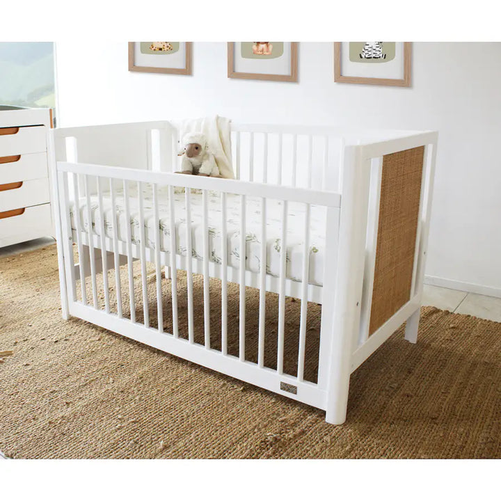 Babyhood Aliya Cot - White/Natural