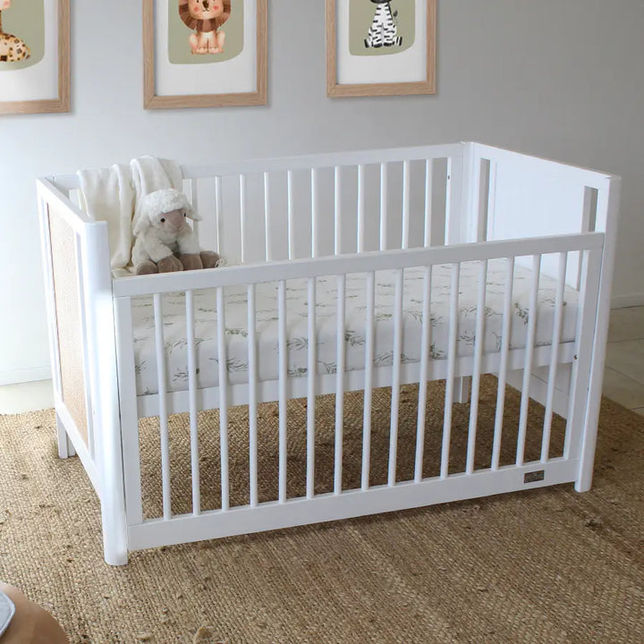 Babyhood Aliya Cot - White/Natural