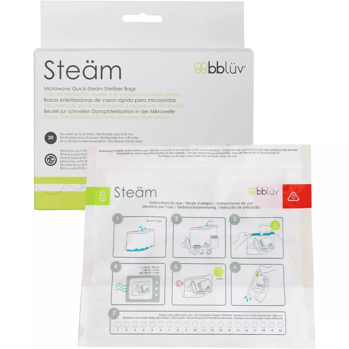 Bbluv Steam Microwave Quick-Steam Sterilizer Bags