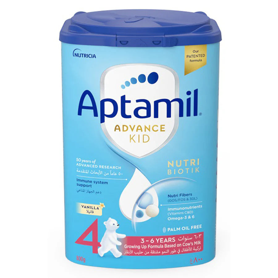 Aptamil Advance Kid 4 Growing Up Milk Formula from 3-6 years, 800g Aptamil Advance Kid 4 Growing Up Milk Formula from 3-6 years, 800g