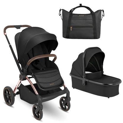Kikkaboo Stroller 2in1 With Carrycot Kara (Black)
