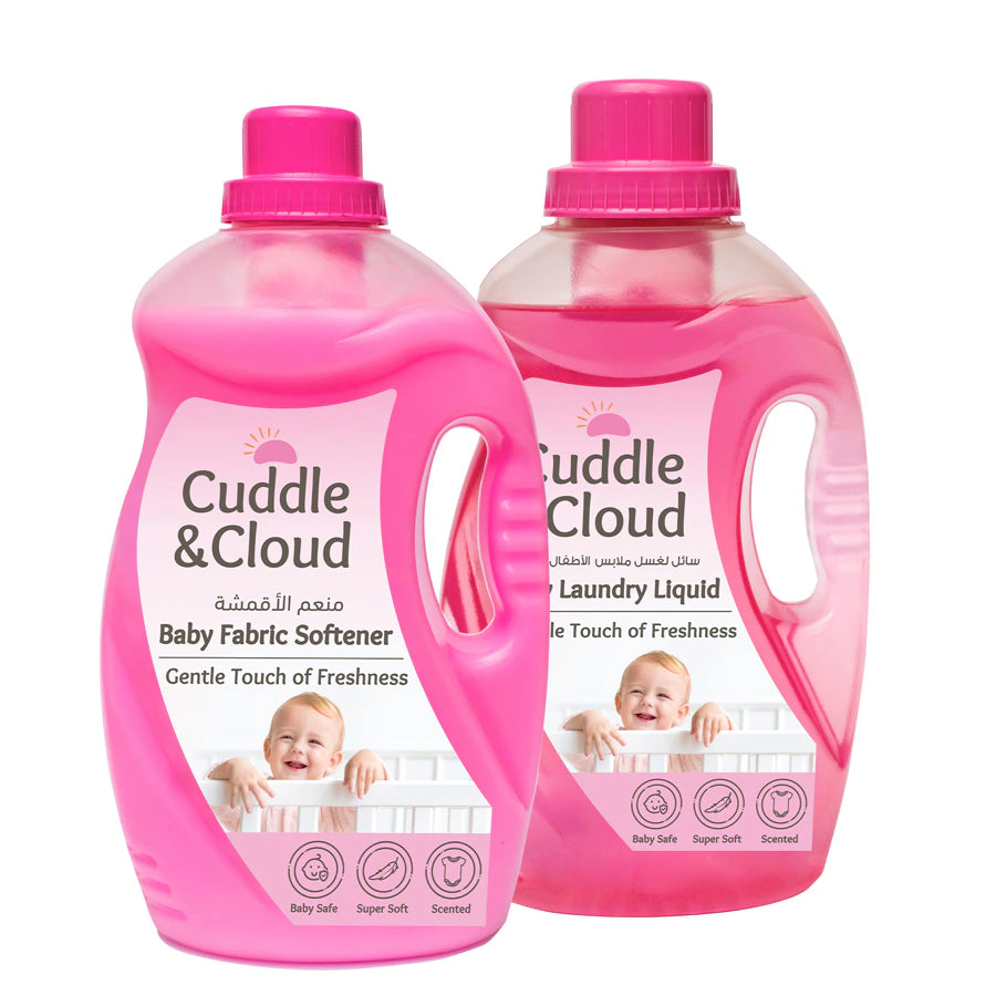 Cuddle & Cloud Baby Fabric Softener 2000ml & Laundry Liquid 1000ml Cuddle & Cloud Baby Fabric Softener 2000ml & Laundry Liquid 1000ml