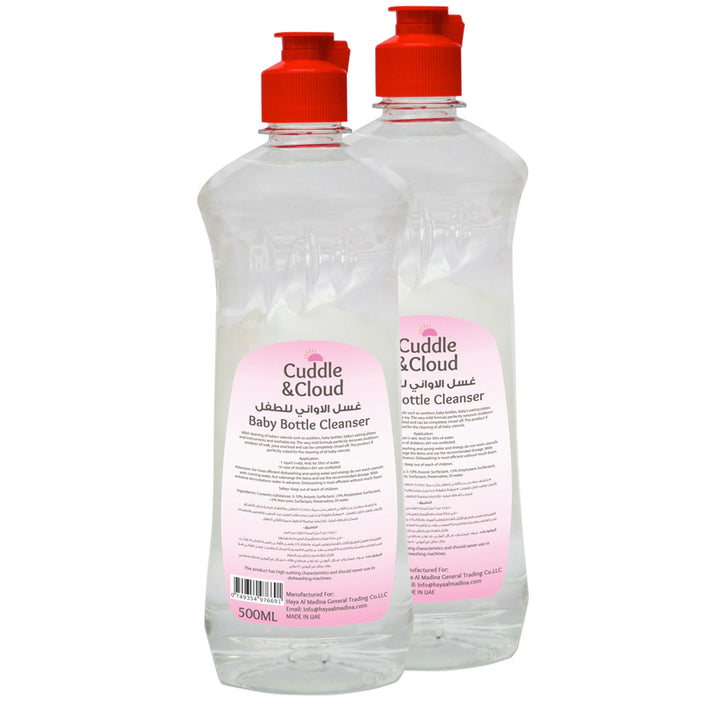 Cuddle & Cloud Baby Bottle Cleanser 500ml Pack of 2