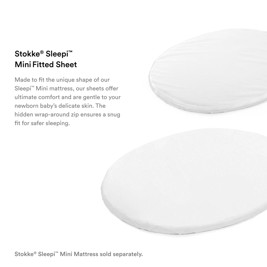 Stokke Sleepi Mini Fitted Sheet (White)