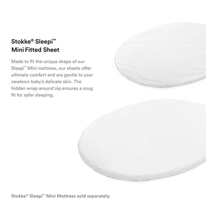 Stokke Sleepi Mini Fitted Sheet (White)