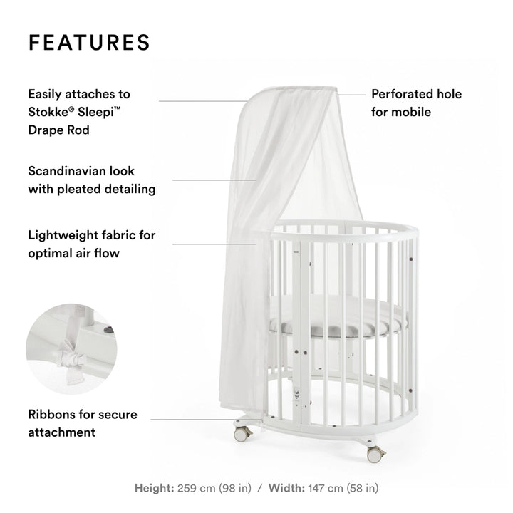 stokke sleepi canopy white Stokke Sleepi White Canopy for Crib